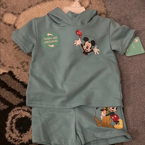Disney Blue Mickey Mouse Kids Matching Set - Picture 1 of 3